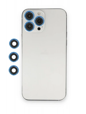 Newface iPhone 12 Pro Shine Kamera Lens - Mavi