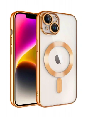 Newface iPhone 13 Kılıf Kross Magneticsafe Kapak - Turuncu