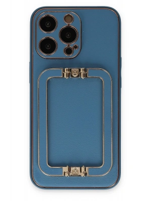 Newface iPhone 13 Pro Kılıf Coco Elit Kapak - Mavi