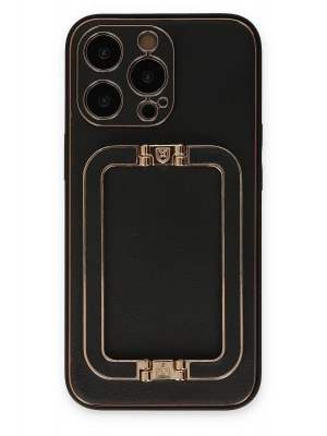 Newface iPhone 13 Pro Kılıf Coco Elit Kapak - Siyah