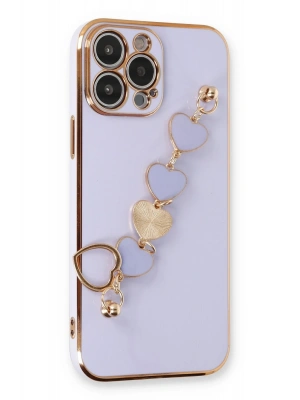 Newface iPhone 13 Pro Kılıf Esila Silikon - Lila