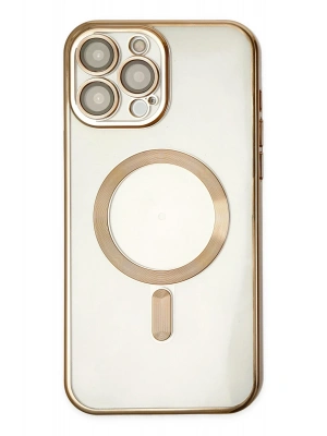 Newface iPhone 13 Pro Kılıf Kross Magneticsafe Kapak - Gold