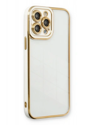 Newface iPhone 13 Pro Kılıf Liva Lens Silikon - Beyaz