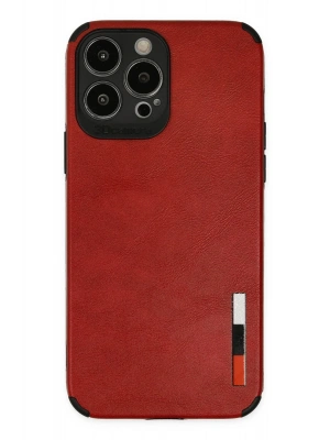 Newface iPhone 13 Pro Kılıf Loop Deri Silikon - Kırmızı