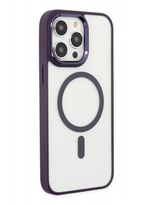 Newface iPhone 13 Pro Kılıf Room Magneticsafe Silikon - Derin Mor