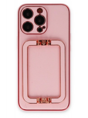 Newface iPhone 13 Pro Max Kılıf Coco Elit Kapak - Pembe