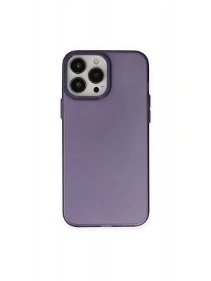 Newface iPhone 13 Pro Max Kılıf Modos Metal Kapak - Derin Mor