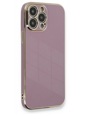 Newface iPhone 13 Pro Max Kılıf Volet Silikon - Mor