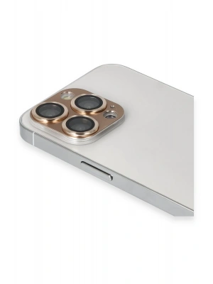 Newface iPhone 13 Pro Max Pers Alüminyum Kamera Lens - Gold