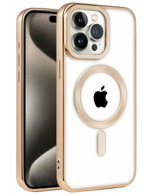 Newface iPhone 14 Pro Kılıf Kronos Magsafe Kapak - Gold