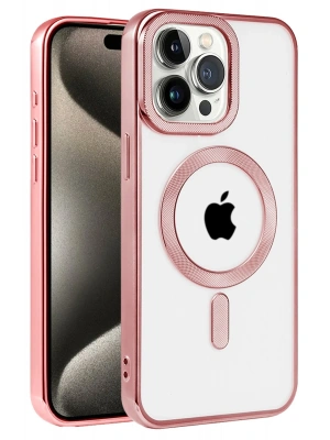 Newface iPhone 14 Pro Max Kılıf Kronos Magsafe Kapak - Rose Gold