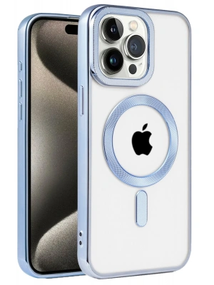 Newface iPhone 14 Pro Max Kılıf Kronos Magsafe Kapak - Sierra Blue