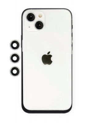 Newface iPhone 14 Shine Kamera Lens - Gümüş