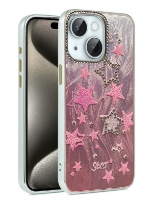 Newface iPhone 15 Kılıf Blade Aynalı Desenli Kapak - Desen 7