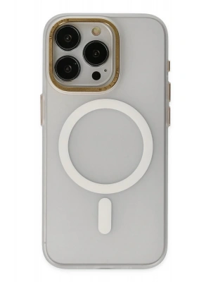 Newface iPhone 15 Pro Max Kılıf Lodos Magneticsafe Mat Kapak - Şeffaf