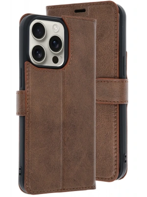 Newface iPhone 15 Pro Max Kılıf Trend S Plus Kapaklı Kılıf - Taba