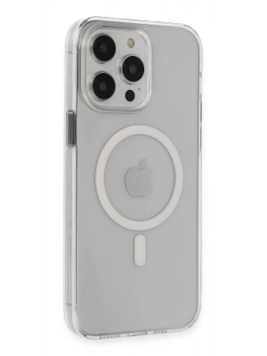 Newface iPhone 15 Pro Max Kılıf Tron Şeffaf Magsafe Kapak - Şeffaf