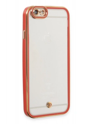 Newface iPhone 6 Kılıf Liva Lens Silikon - Kırmızı