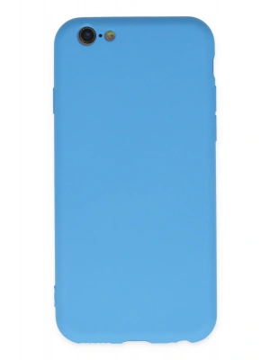 Newface iPhone 6 Plus Kılıf Nano içi Kadife Silikon - Mavi