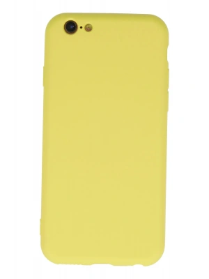 Newface iPhone 6 Plus Kılıf Nano içi Kadife Silikon - Sarı