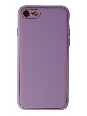Newface iPhone 7 Kılıf Coco Deri Silikon Kapak - Lila