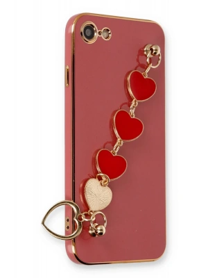 Newface iPhone 7 Kılıf Esila Silikon - Kırmızı