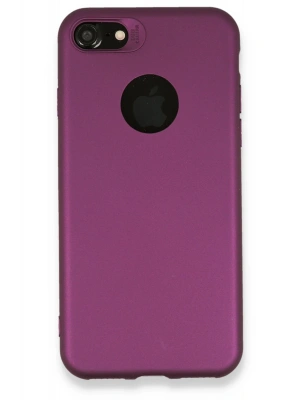 Newface iPhone 7 Kılıf First Silikon - Mürdüm