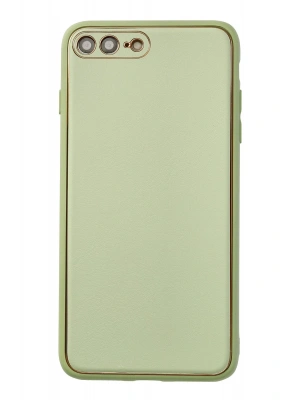 Newface iPhone 7 Plus Kılıf Coco Deri Silikon Kapak - Açık Yeşil