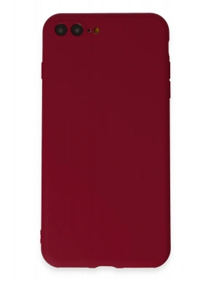 Newface iPhone 7 Plus Kılıf First Silikon - Bordo