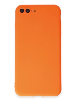 Newface iPhone 7 Plus Kılıf First Silikon - Turuncu