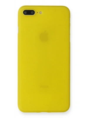 Newface iPhone 7 Plus Kılıf PP Ultra İnce Kapak - Sarı