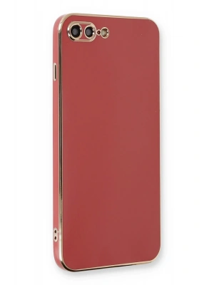 Newface iPhone 7 Plus Kılıf Volet Silikon - Kırmızı