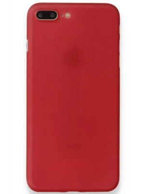 Newface iPhone 8 Plus Kılıf PP Ultra İnce Kapak - Kırmızı