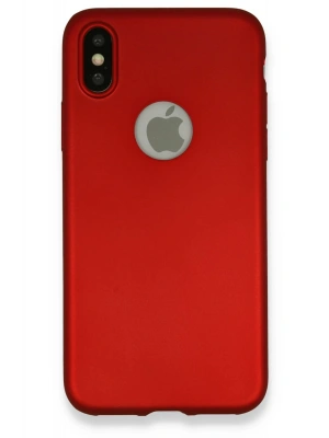 Newface iPhone X Kılıf First Silikon - Bordo