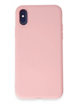 Newface iPhone X Kılıf First Silikon - Pudra