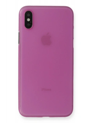 Newface iPhone X Kılıf PP Ultra İnce Kapak - Pembe
