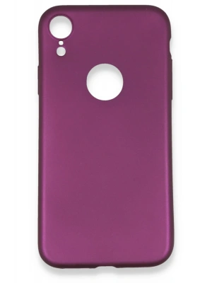 Newface iPhone XR Kılıf First Silikon - Mürdüm