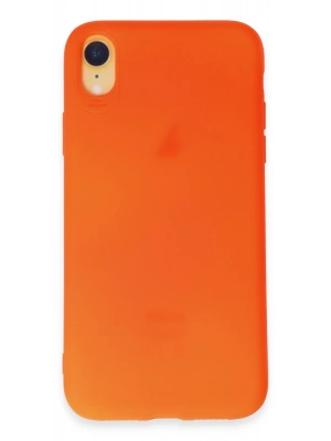 Newface iPhone XR Kılıf First Silikon - Parlak Turuncu
