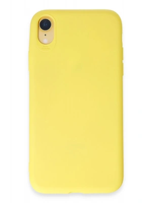 Newface iPhone XR Kılıf First Silikon - Sarı