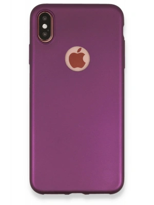 Newface iPhone XS Max Kılıf First Silikon - Mürdüm