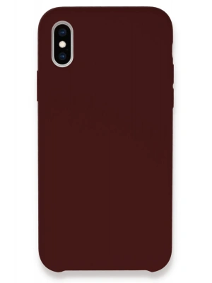 Newface iPhone XS Max Kılıf Lansman Legant Silikon - Bordo