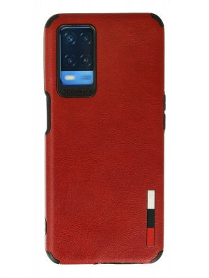 Newface Oppo A54 4G Kılıf Loop Deri Silikon - Kırmızı