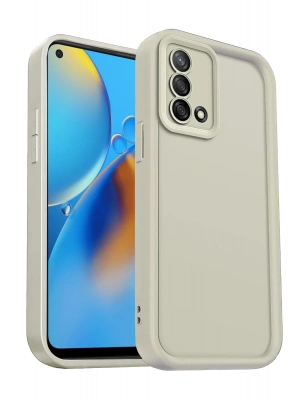 Newface Oppo A74 4G Kılıf Viera Silikon - Krem