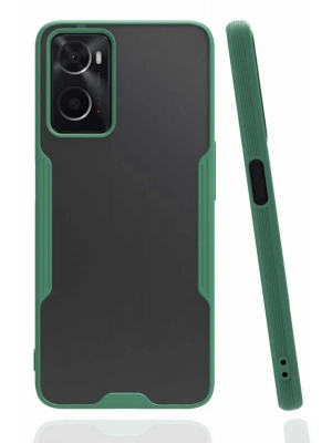Newface Oppo A96 Kılıf Platin Silikon - Yeşil