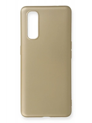 Newface Oppo Find X2 Kılıf First Silikon - Gold