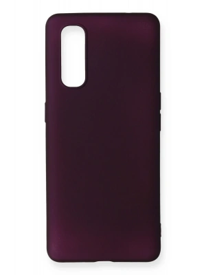 Newface Oppo Find X2 Kılıf First Silikon - Mürdüm