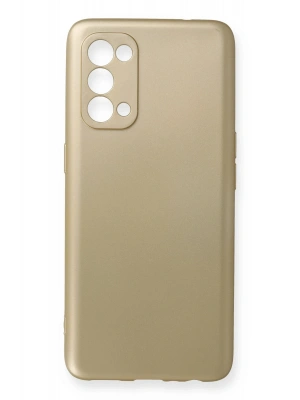 Newface Oppo Reno 5 Kılıf First Silikon - Gold