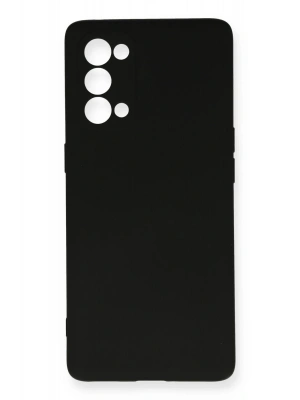 Newface Oppo Reno 5 Pro Kılıf Nano içi Kadife Silikon - Siyah