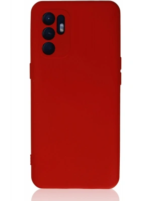 Newface Oppo Reno 6 Kılıf Nano içi Kadife Silikon - Kırmızı