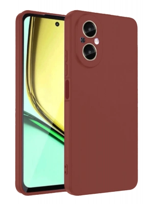 Newface Realme 12 Lite Kılıf First Silikon - Bordo